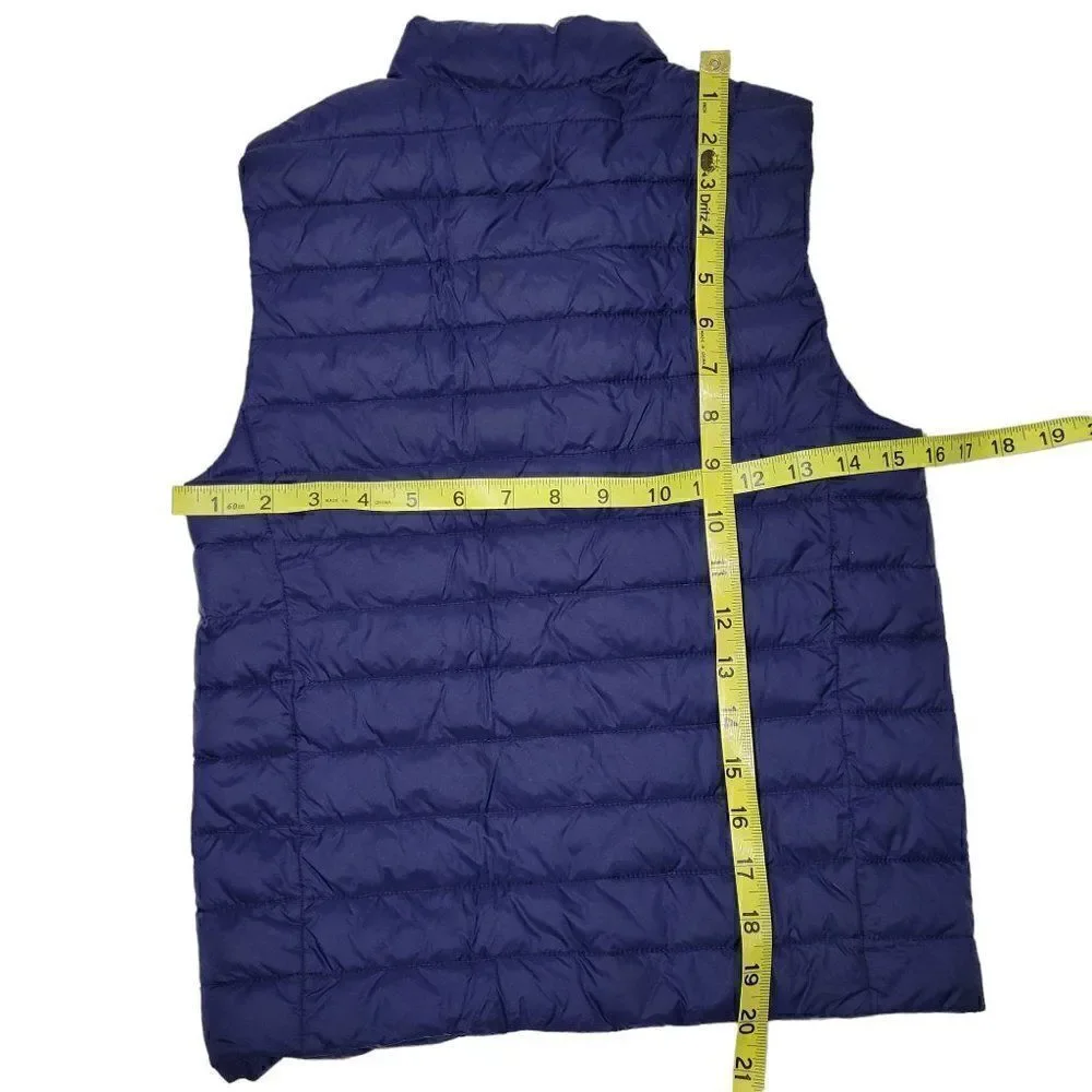 Lands End Packable Puffer Vest Boys Medium‎ (8) Blue Insulated Down Alternative